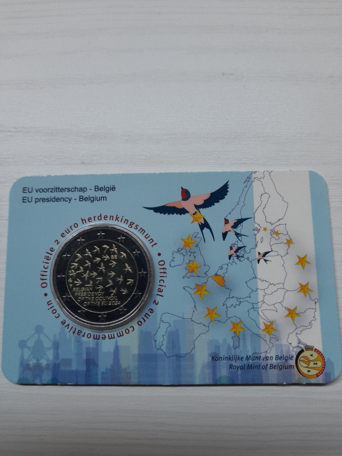 coincard 2 euro herdenkingsmunt belgie 2024, Ophalen of Verzenden, 2 euro