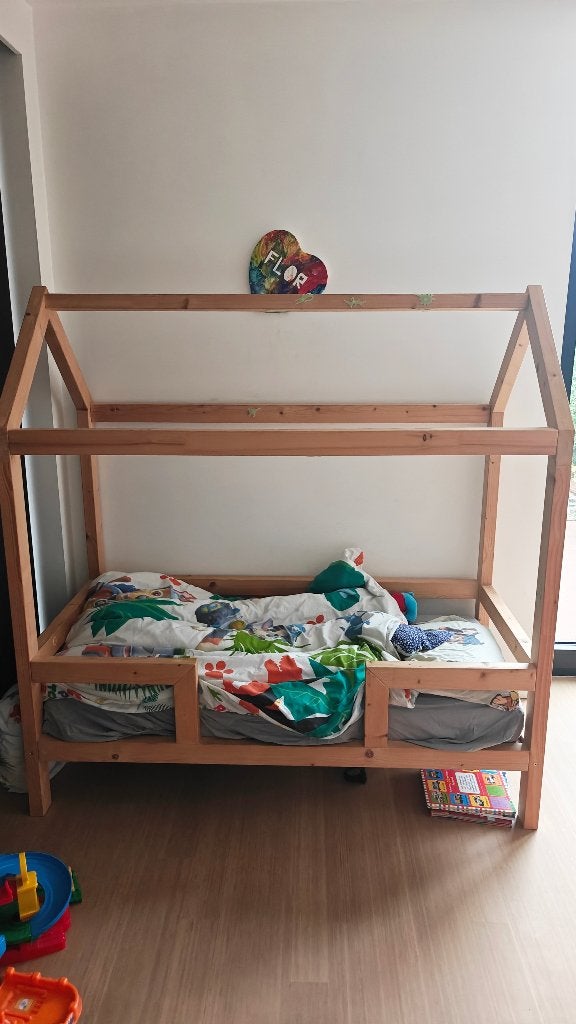 Huisjesbed, Ophalen, Gebruikt, 160 tot 180 cm, 70 tot 85 cm