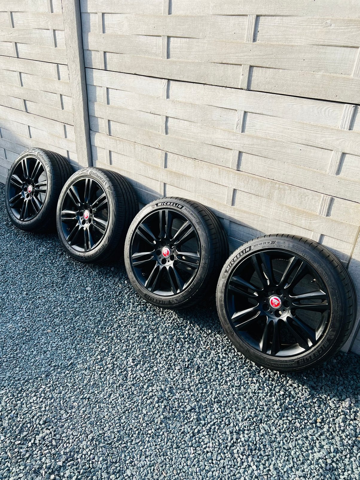 18 inch 5x108 Velgen met banden, Autos : Pièces & Accessoires, Pneus & Jantes, Pneus et Jantes, Pneus été, 18 pouces, Enlèvement