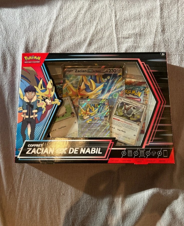 Nabil Zacian Pokémonbox, Ophalen of Verzenden, Zo goed als nieuw