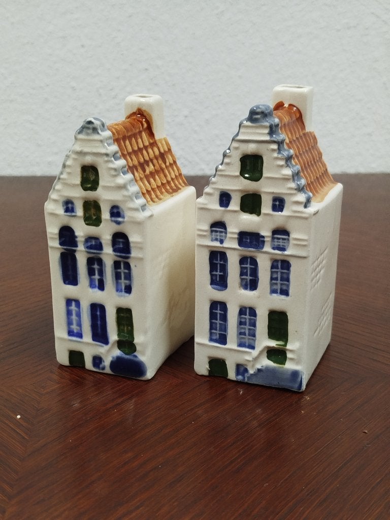 2x Royal Goedewaagen Miniatuurhuisjes "Singel 64 Amsterdam", Antiek en Kunst, Ophalen of Verzenden