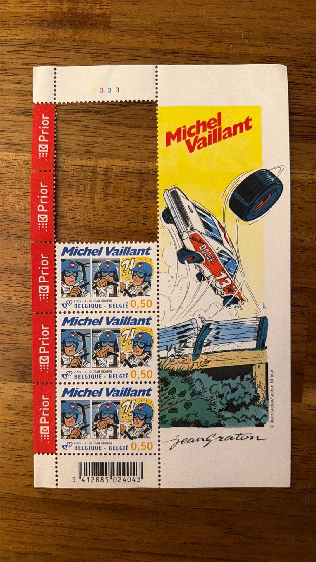 Michel Vaillant postzegels, Ophalen