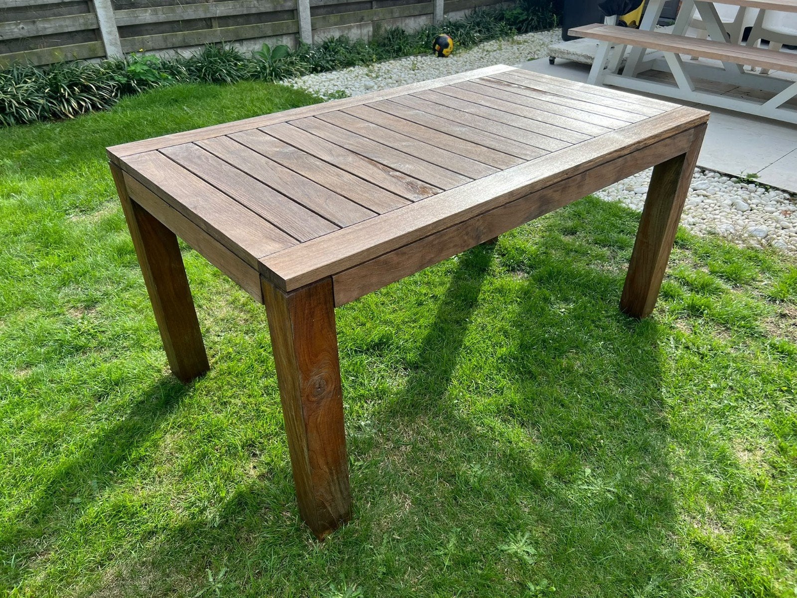 Tuintafel in teakhout van het merk Paco, Jardin & Terrasse, Enlèvement, Rectangulaire, Bois de teck