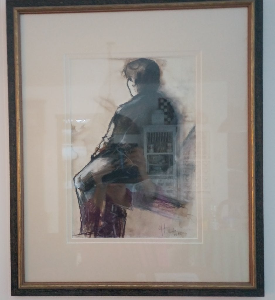 Schilderij pastelkrijt , Johan Corthals, ingelijst., Ophalen, Ingelijst