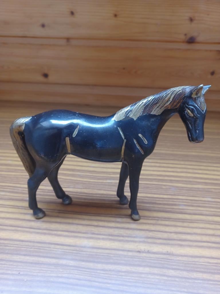 Beeldje in tin - paard., Antiek en Kunst, Ophalen