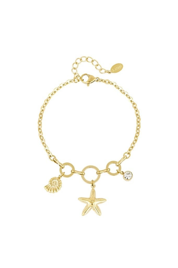 bedelarmband i sea you, Handtassen en Accessoires, Ophalen of Verzenden, Nieuw, Staal