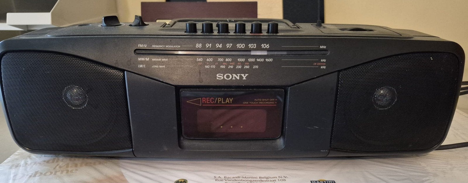 radio-cassette portable SONY, Enlèvement, Radio