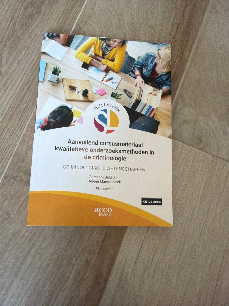 Aanvullend cursusmateriaal kwalitatieve onderzoeksmethoden, Boeken, Ophalen of Verzenden, Gelezen, Hoger Onderwijs, Acco Learn