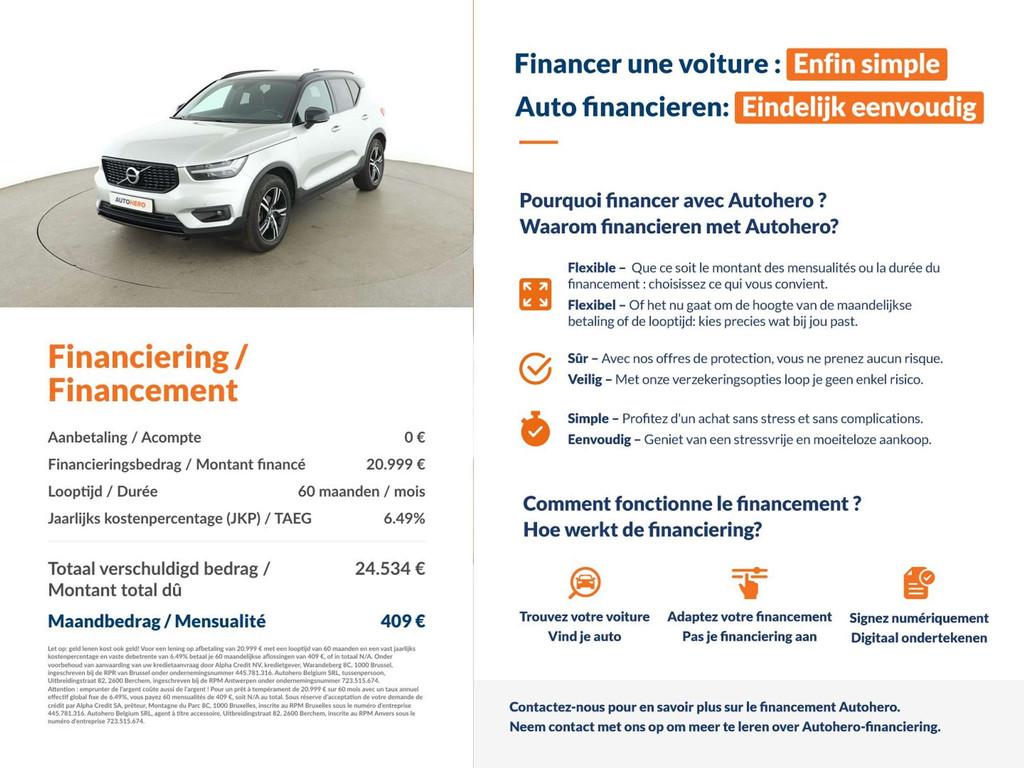 Volvo XC40 2.0 T4 R-Design 2WD (automatique), Achat, Euro 6, Alcantara, Noir