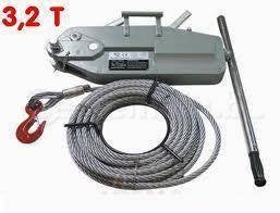 LOCATION Tire-fort 3200kg avec câble 20m, Bricolage & Construction, Treuils et Palans, Enlèvement, Comme neuf, Manuelle