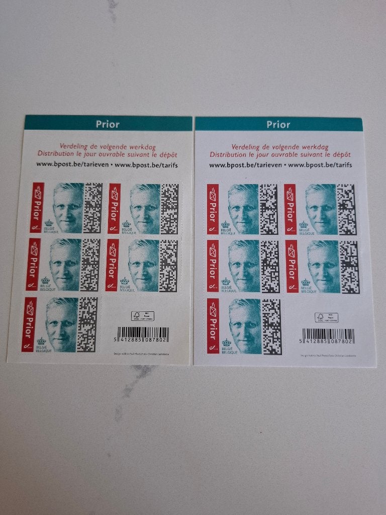 10 prior postzegels België, Ophalen of Verzenden