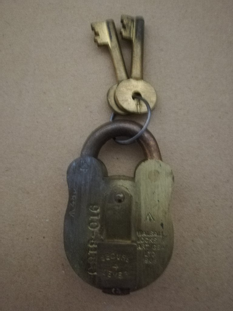 hangslot engels leger / koper, Ophalen