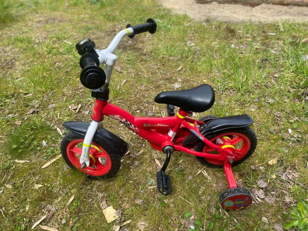 Kinderfiets rood met zijwieltjes, Fietsen en Brommers, Fietsen | Kinderfietsjes, Ophalen, Zo goed als nieuw, Zijwieltjes