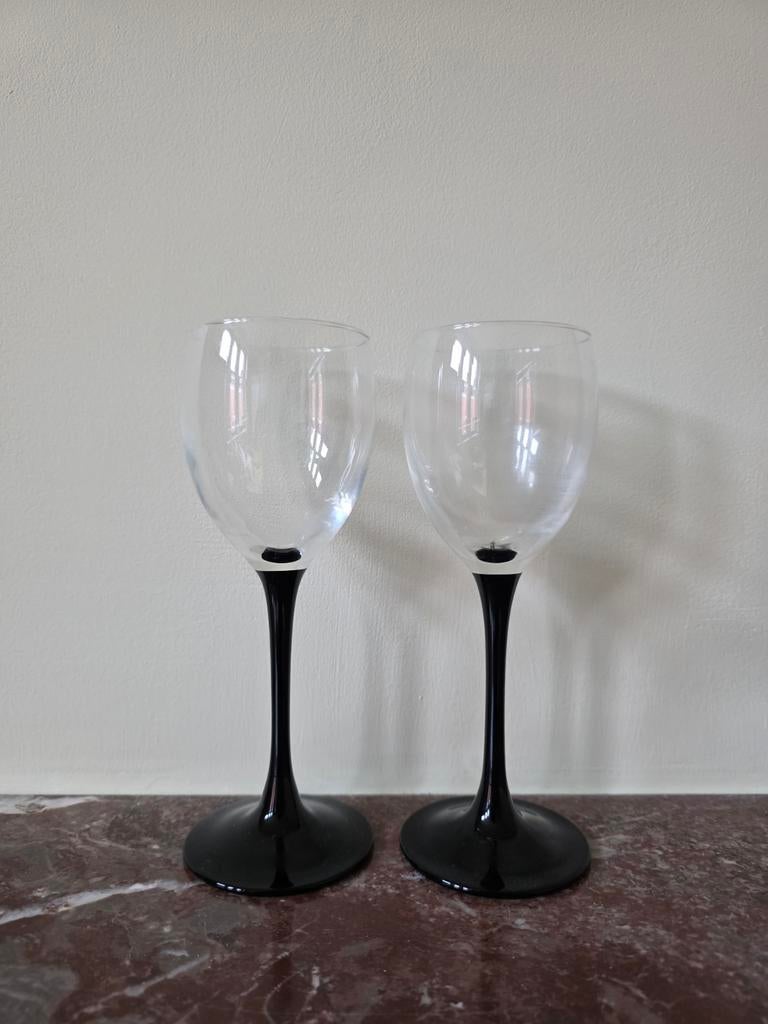 Vintage Luminarc wijnglazen, Uni, Verre ou Verres, Enlèvement ou Envoi, Comme neuf