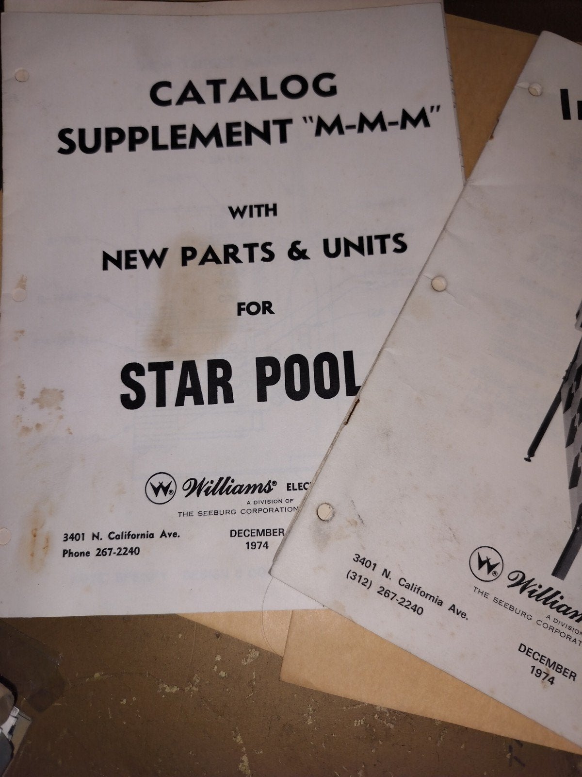 Service manual Williams flipperkast, Verzamelen, Ophalen, Gebruikt, Mechanisch, Williams