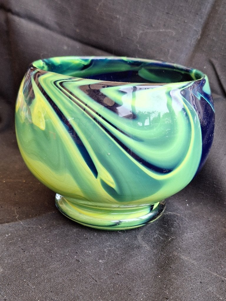 TRES JOLI ANCIEN VASE BOULE  COLORE, Antiquités & Art, Enlèvement ou Envoi