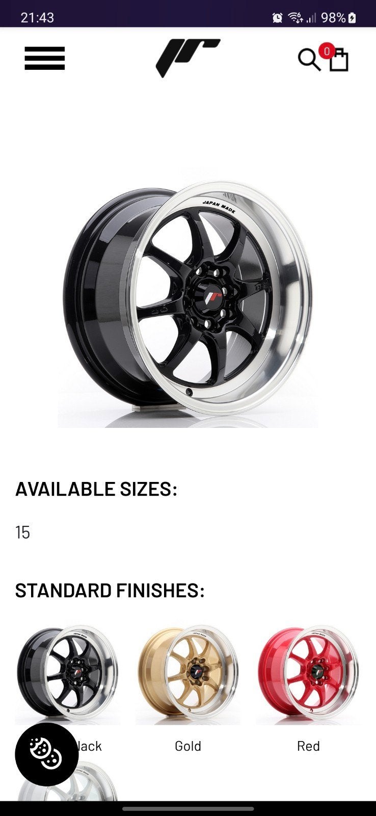 jantes japan racing 4x100, Autos : Pièces & Accessoires, Pneus & Jantes, Pneus et Jantes, Pneus été, 17 pouces, 195 mm, Véhicule de tourisme