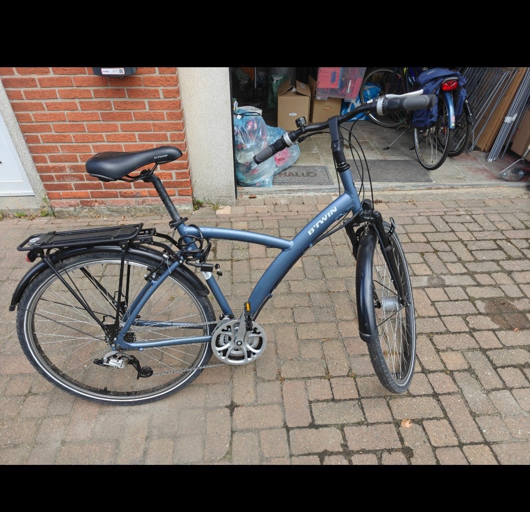 B-TWIN herenfiets incl. kinderstoel, B-TWIN, Enlèvement, Utilisé, Autres types