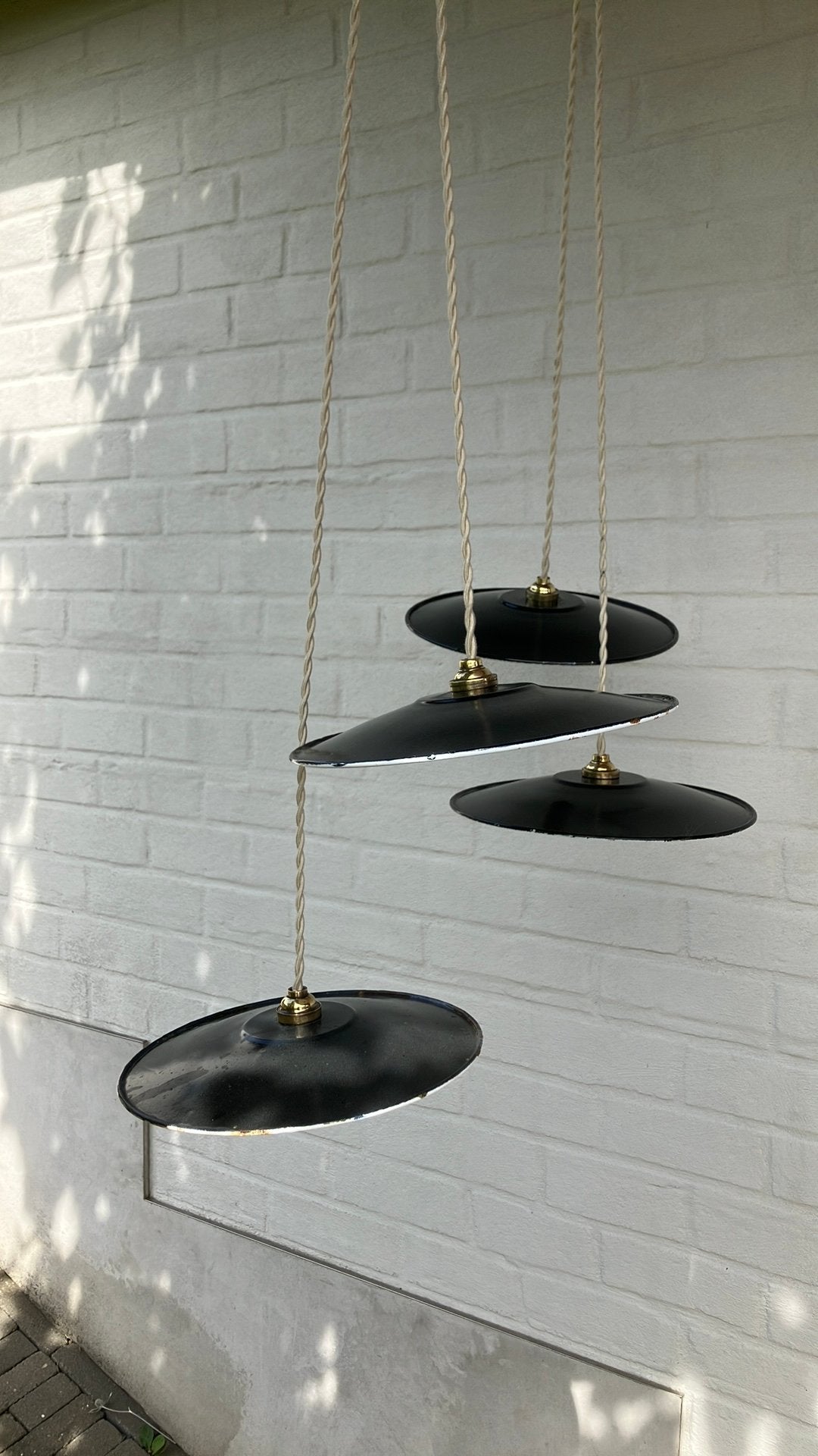 4 lampes en émail authentiques, Enlèvement ou Envoi, Comme neuf