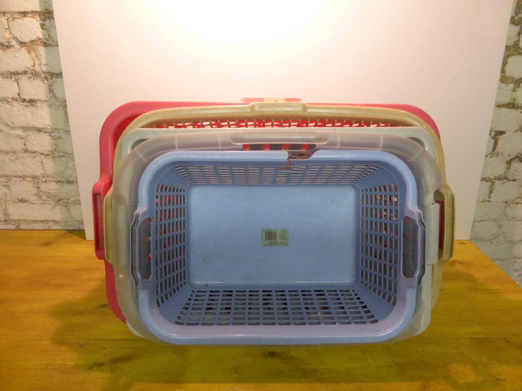 Paniers à linge (5 + 1 gratuit), Synthétique, Enlèvement, Rectangulaire, Panier
