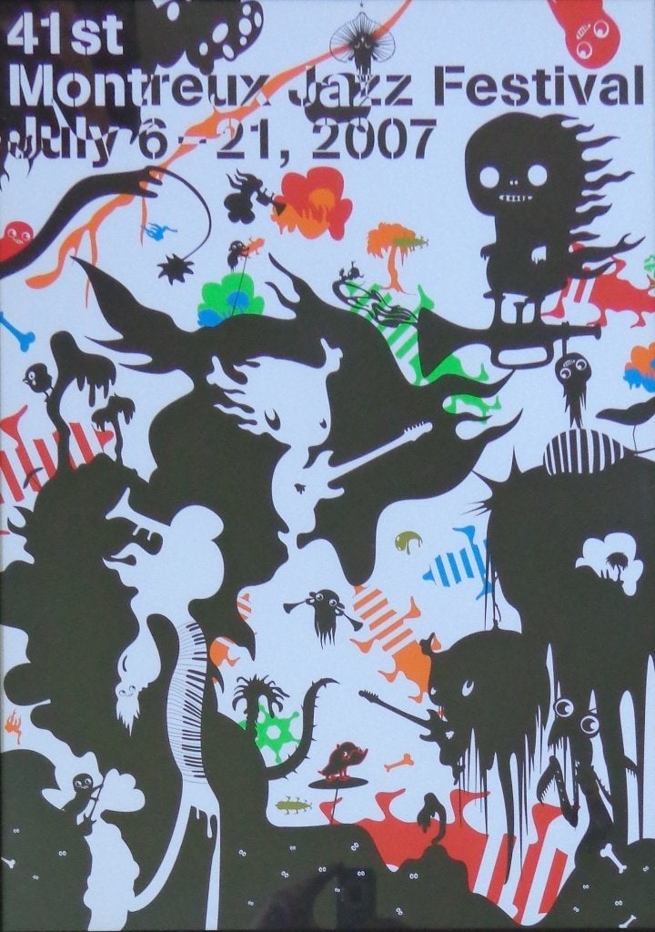 KATRIN OLINA / MONTREUX JAZZ / KLEURZEEFDRUK / 71x51cm, Gesigneerd, Ophalen