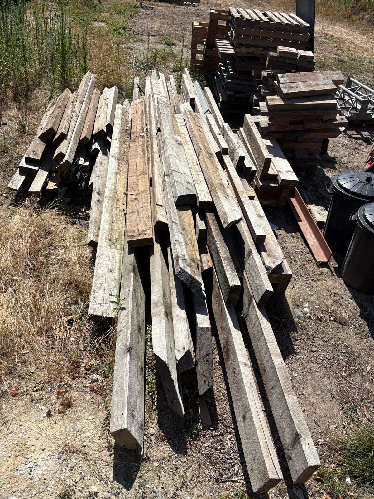Houten spanten/bruggen, sloffen en plaatmateriaal, Doe-het-zelf en Bouw, Hout en Planken, Ophalen, Gebruikt