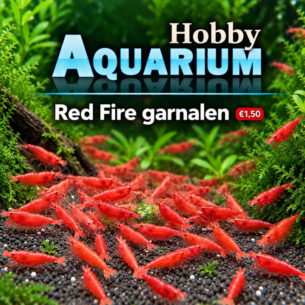 Hobbyaquarium Red Fire garnalen/mooi op kleur 24/25/26 sept, Kreeft, Krab of Garnaal, Zoetwatervis, Schoolvis