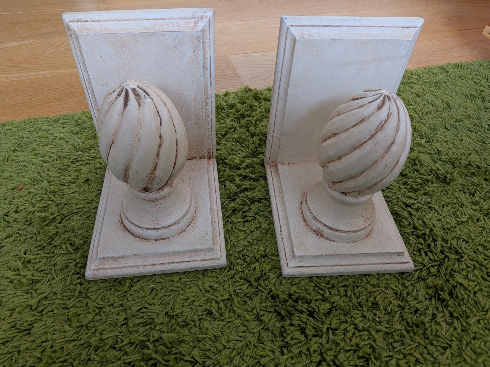 Boekensteunen set hout landelijk– Shabby Chic / brocante, Huis en Inrichting, Ophalen