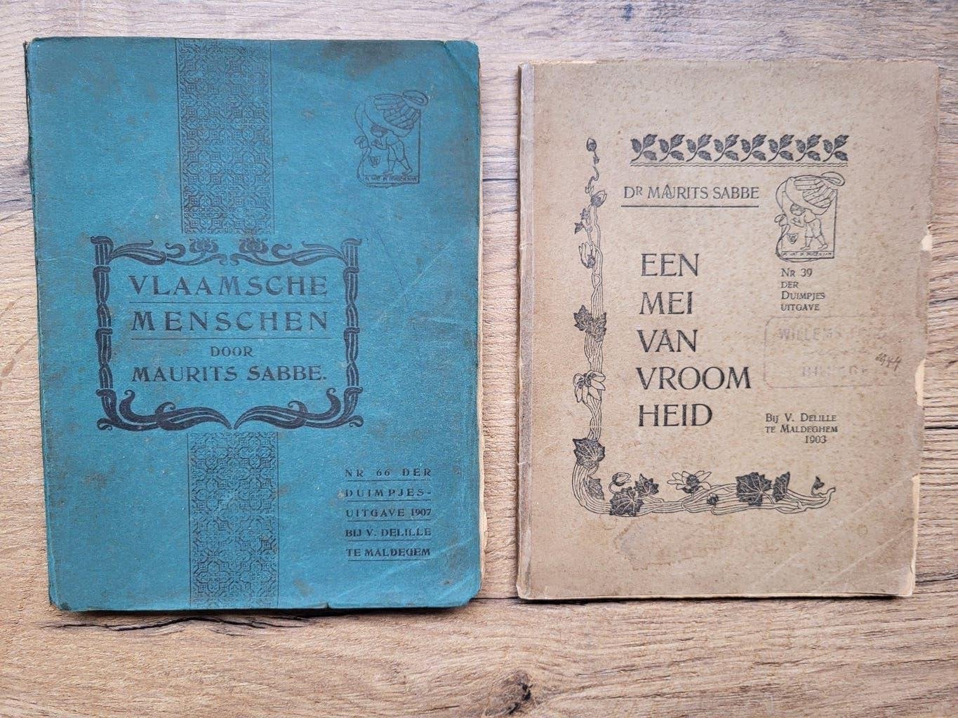 2 duimpjesuitgaves van Maurits Sabbe, Boeken, Ophalen of Verzenden, Gelezen