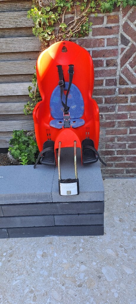 Kinderfietsstoeltje voor achteraan op de fiets, Ophalen, Achterzitje, HAMAX (Decathlon), Zo goed als nieuw