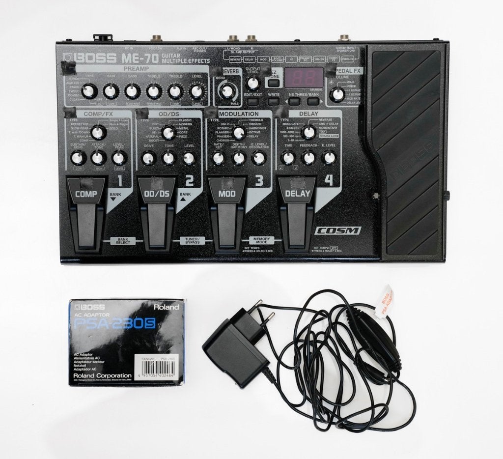 Pédale multi-effets Boss ME‑70, Musique & Instruments, Effets, Utilisé, Chorus, Delay ou Écho, Distortion, Overdrive ou Fuzz, Reverb