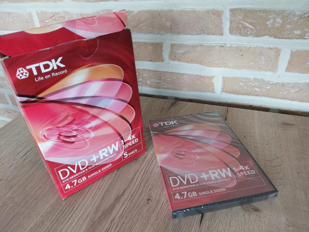 DVD + RW 4.7GB TDK, Informatique & Logiciels, Disques enregistrables, Enlèvement, Neuf, Autres types, TDK