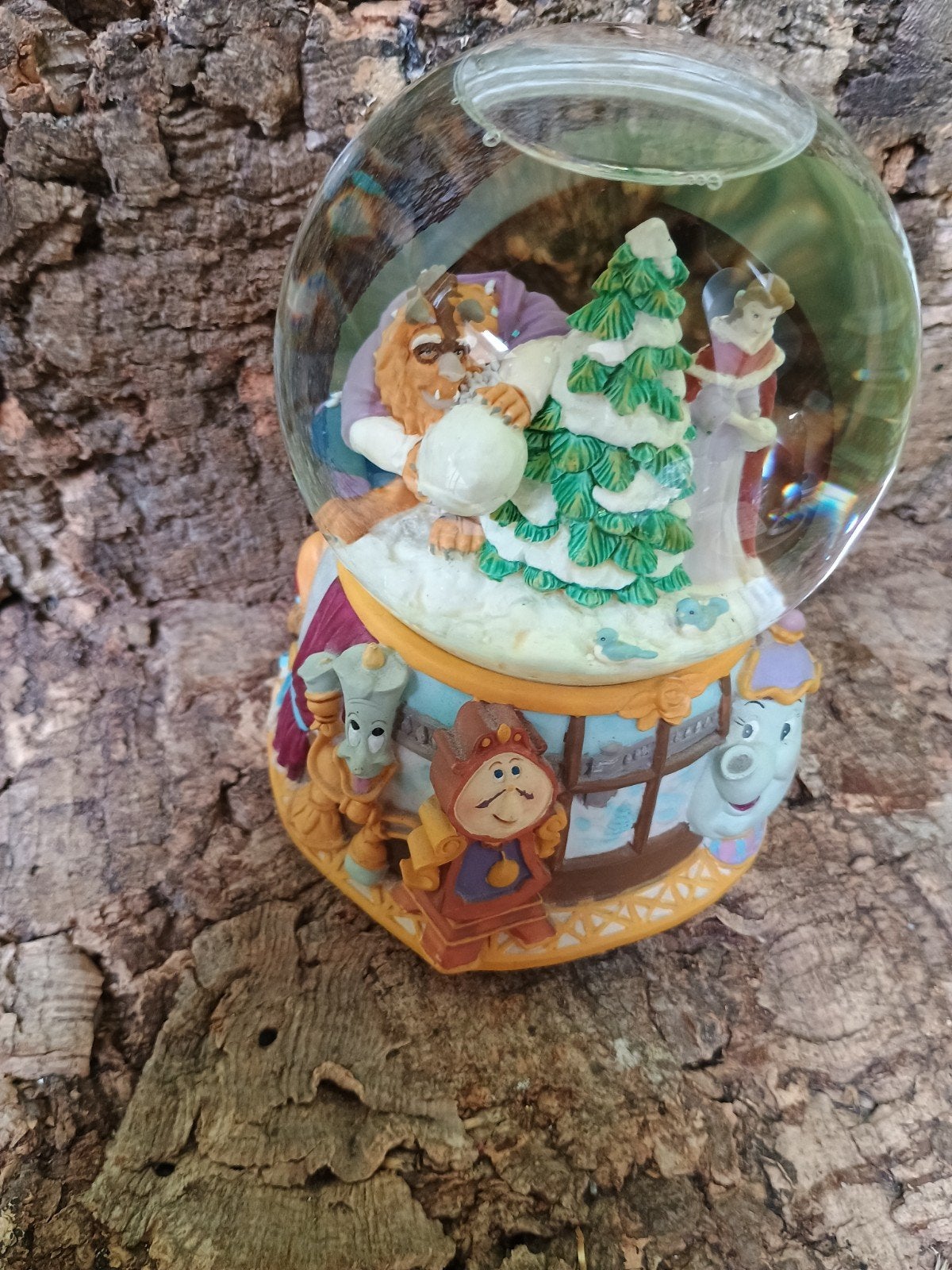 Boule à neige musicale vintage Disney La Belle et la Bête, Collections, Enlèvement ou Envoi, Autres personnages, Comme neuf, Statue ou Figurine