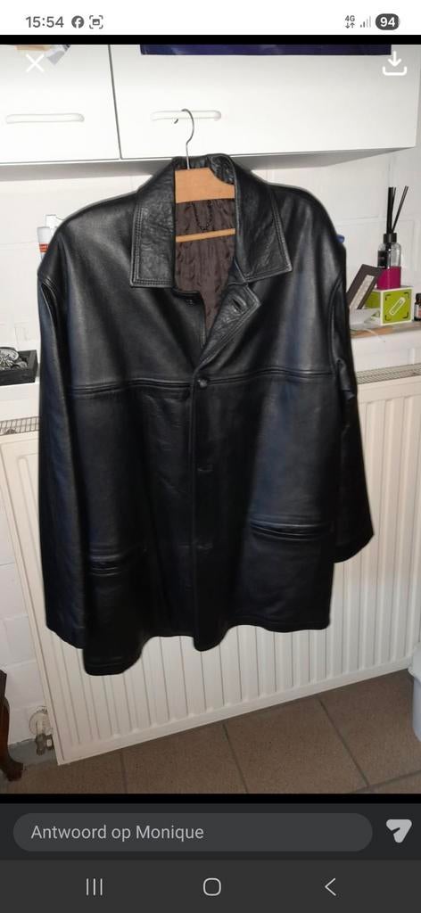 Lederen herenjas, Kleding | Heren, Jassen | Winter, Ophalen, Maat 56/58 (XL)