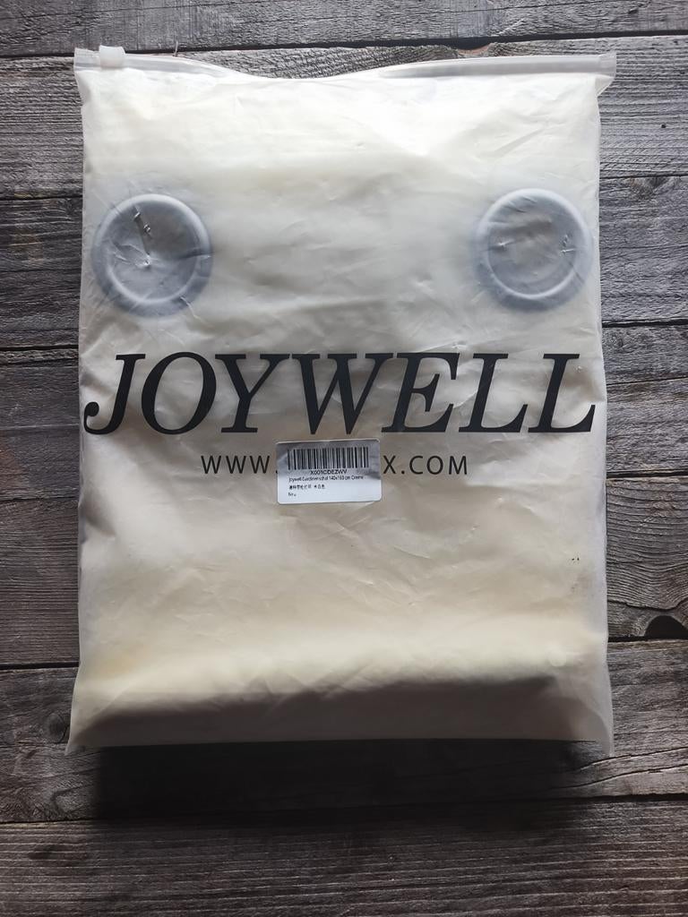 Nieuw gordijn 140x160 cm crème – met ringen (Joywell), Ophalen, Crème, 100 tot 150 cm, Nieuw
