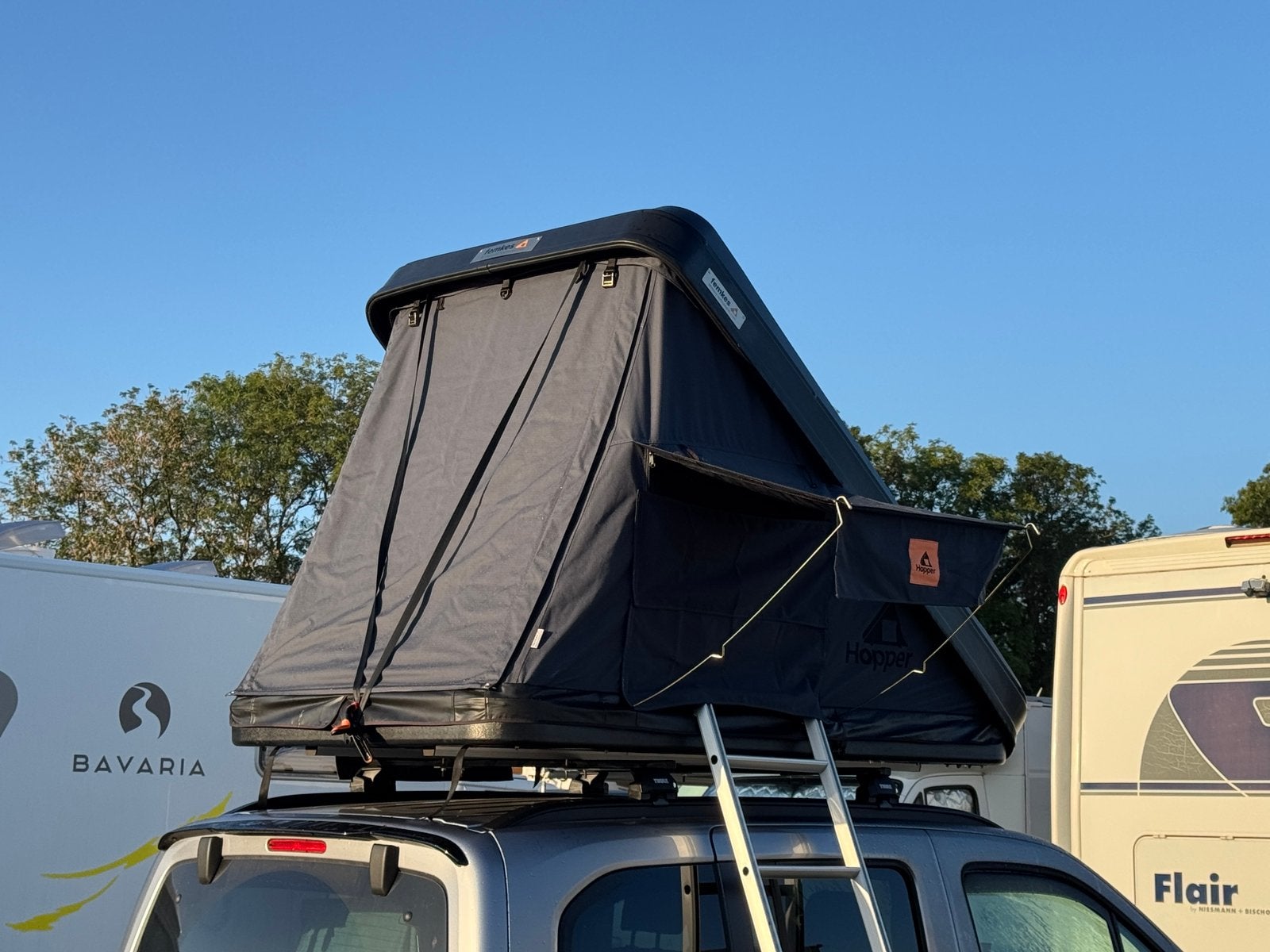 Femkes Hopper daktent rooftop tent hardshell, Enlèvement, Comme neuf, Jusqu'à 2