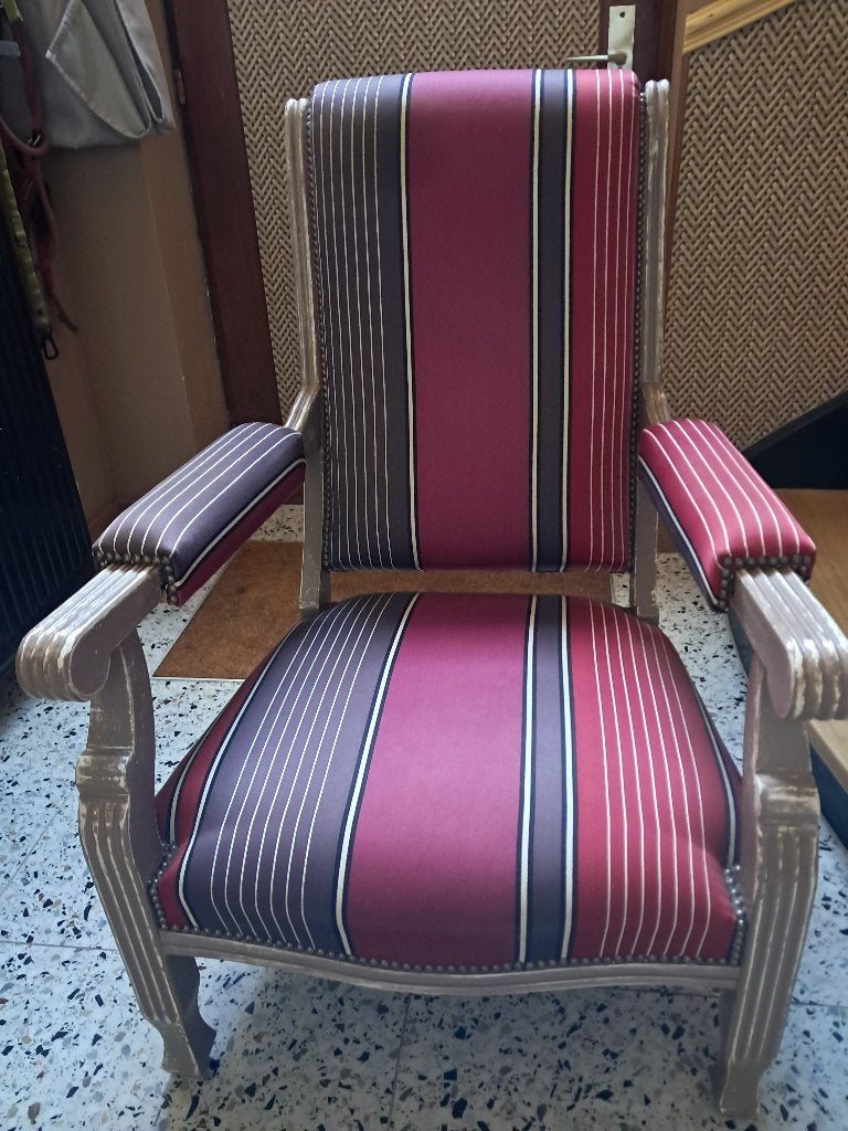 Fauteuil voltaire bordeaux, Maison & Meubles, Fauteuils, Moins de 75 cm, Comme neuf, Enlèvement, Voltaire