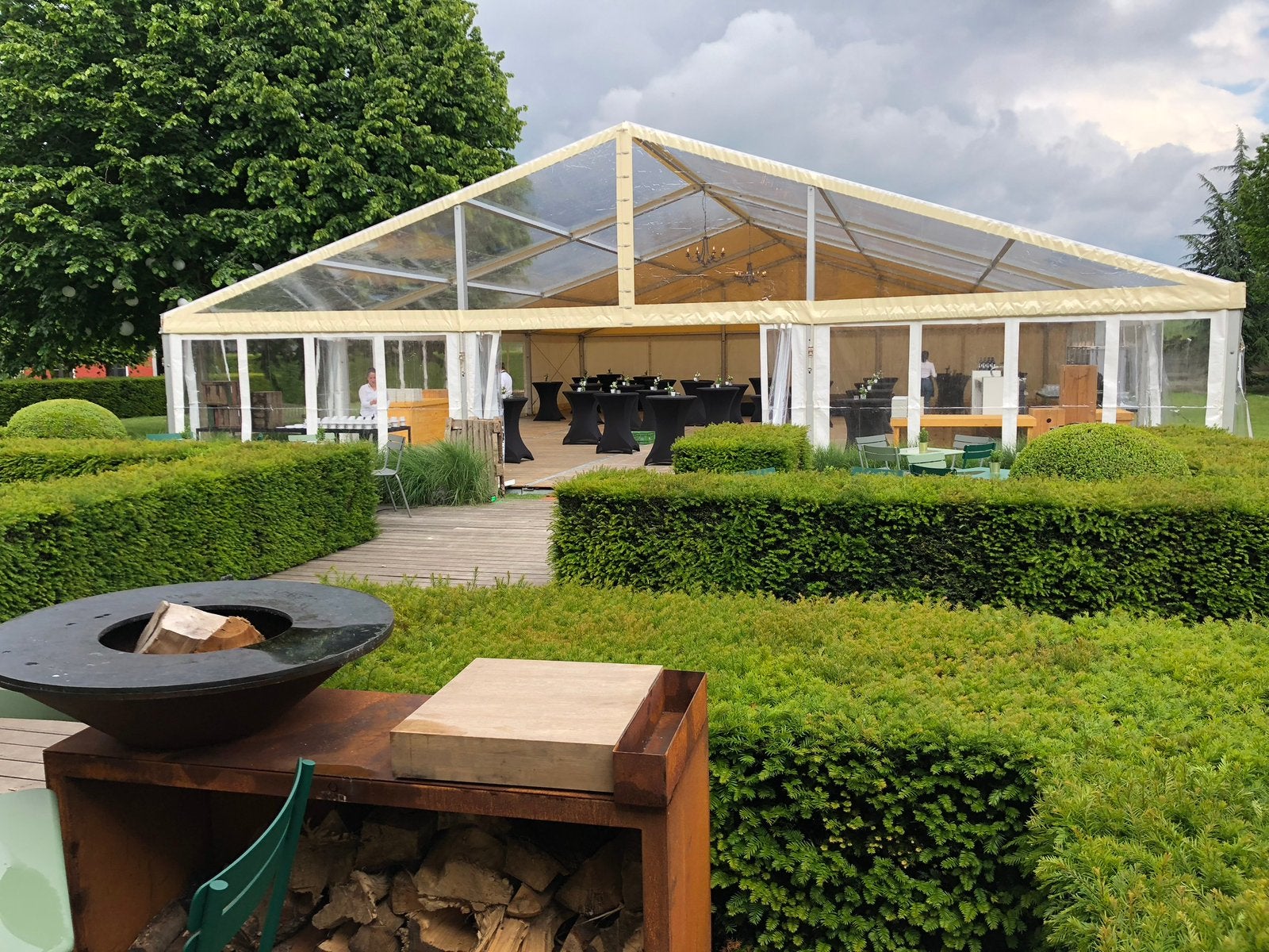 Opslagtent Feesttent Kadertent Opslaghal loods 15x30mtr, Ophalen, Gebruikt