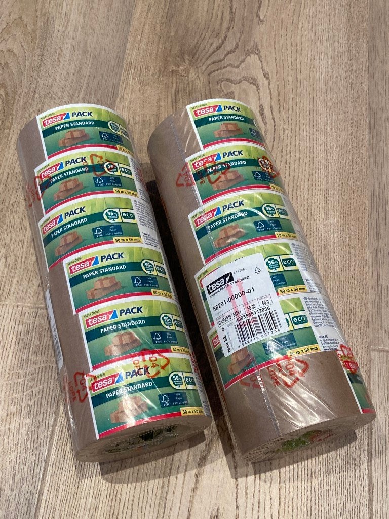 12 rouleaux de ruban adhésif d'emballage TESA 50 mm x 50 m, Enlèvement ou Envoi, Neuf