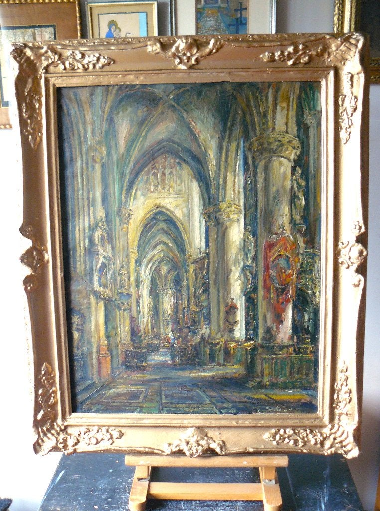 FRANS ROS   1883 - 1968, Antiek en Kunst, Kunst | Schilderijen | Klassiek, Ophalen, Doek, Realistisch, Overige onderwerpen