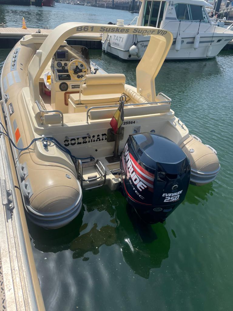 Boot Rib solemar B58 Super vip Italiaanse top speedboot rubb, Watersport en Boten, Ophalen, Gebruikt, 200 pk of meer, Buitenboordmotor
