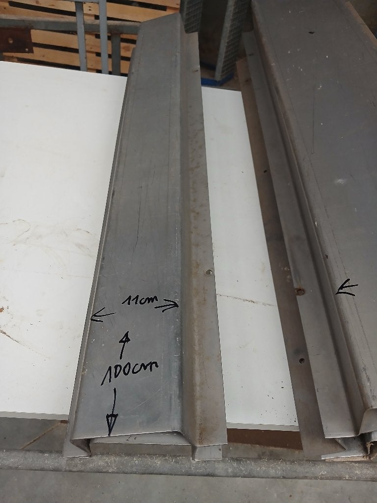 inox beschermingsplaat geplooide plaat, Ophalen, 50 tot 100 mm, Gebruikt, Overige typen