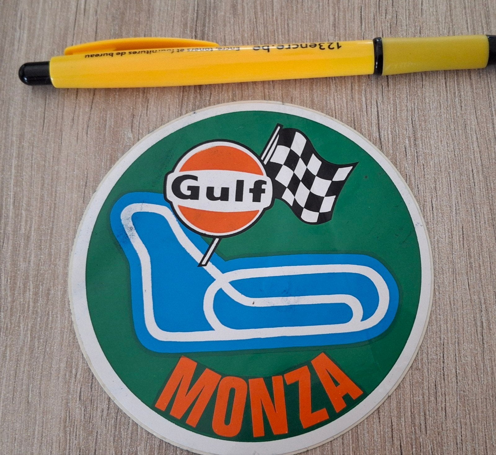 Sticker Formule 1 circuit Gulf Monza vlag, Verzamelen, Ophalen of Verzenden, Zo goed als nieuw, Merk