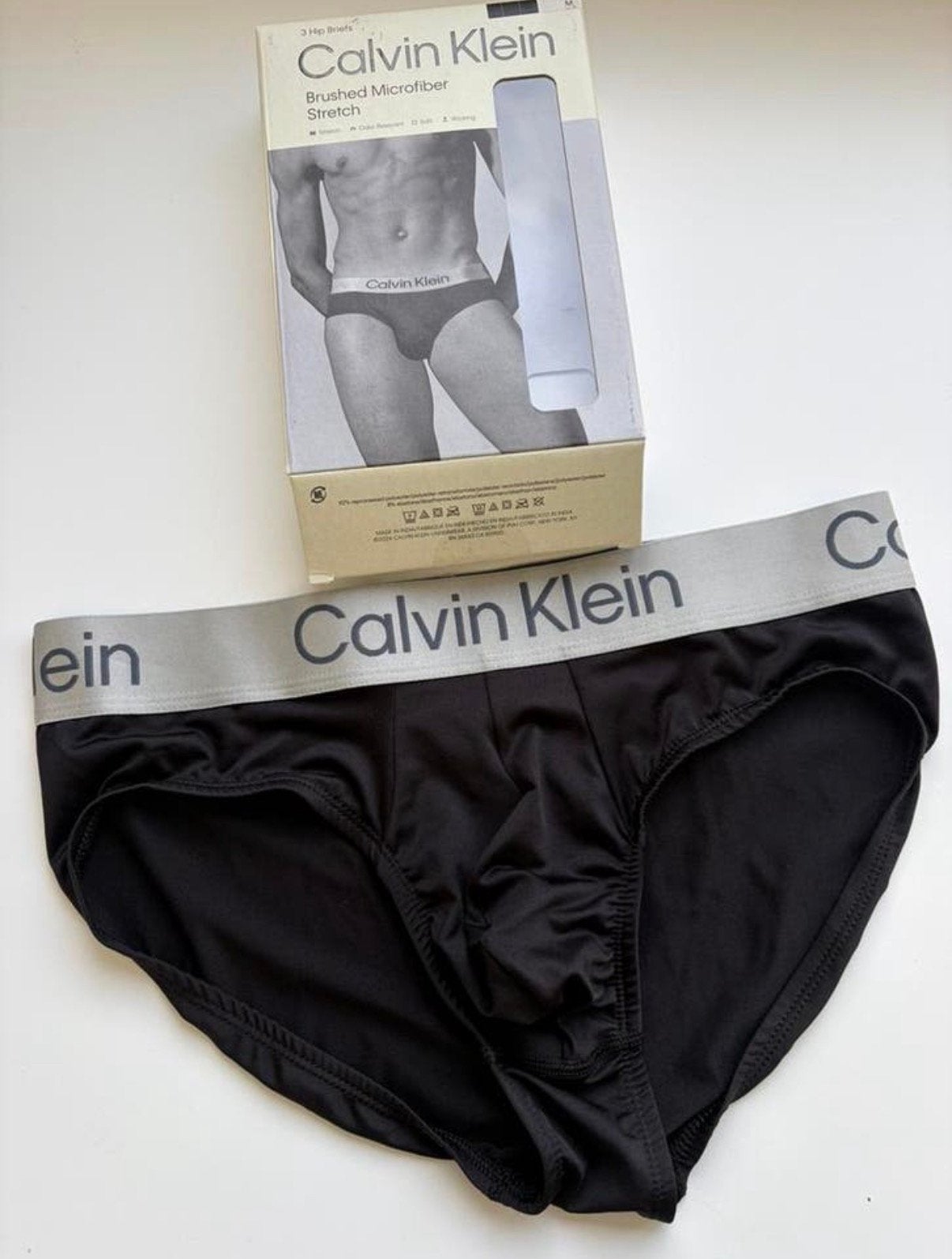 Calvin Klein Microfiber Slip, Verzenden, Zwart, Slip