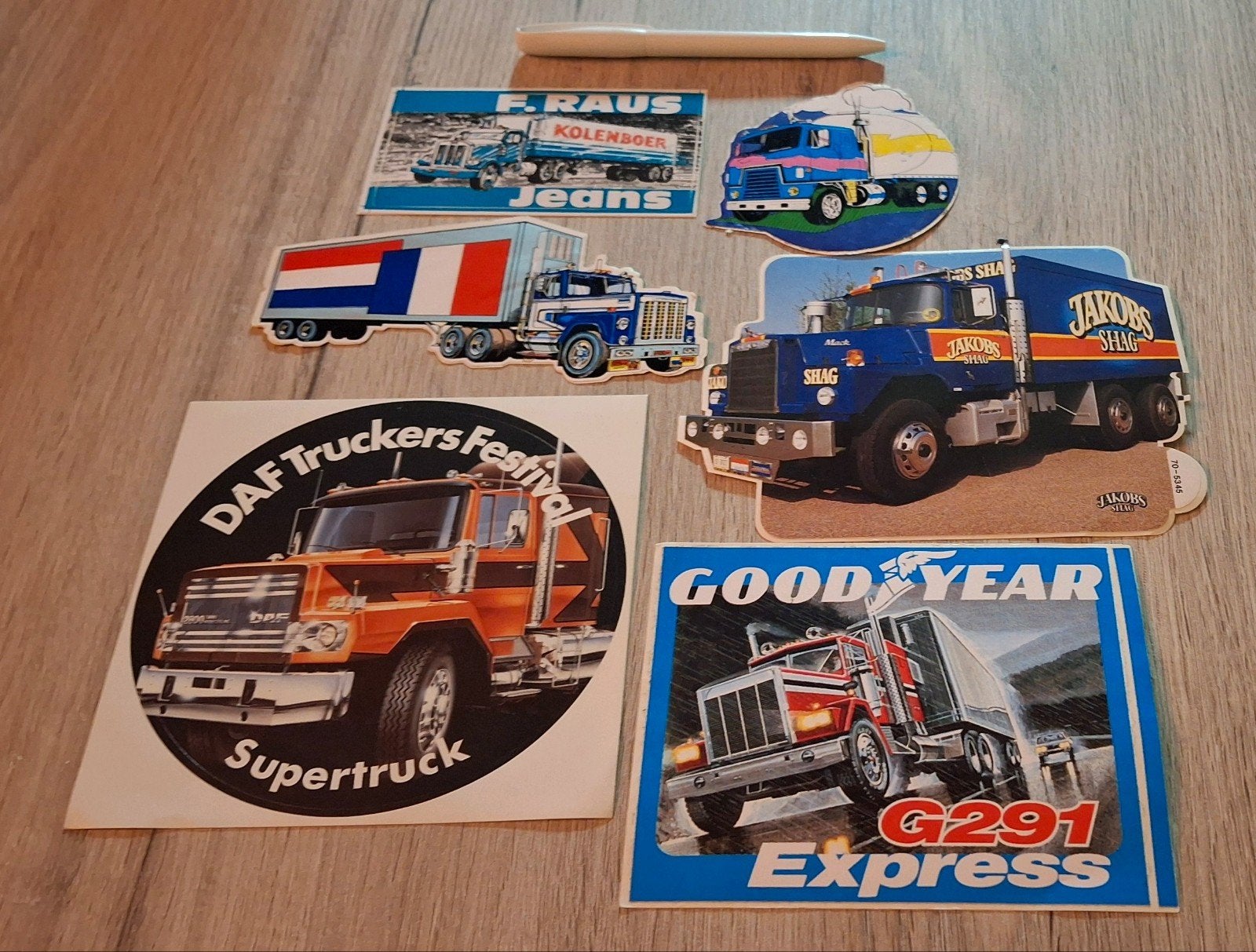 lot stickers truck vrachtwagen fun DAF, Ophalen of Verzenden, Zo goed als nieuw, Auto of Motor