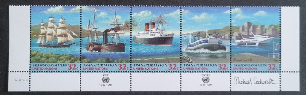United Nations Transport ** 1997, Postzegels en Munten, Verzenden, Postfris, Noord-Amerika