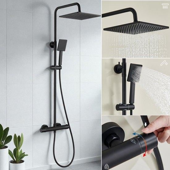 thermostatische douchekraan met regendouche en handdouche, Ophalen, Nieuw, Douche