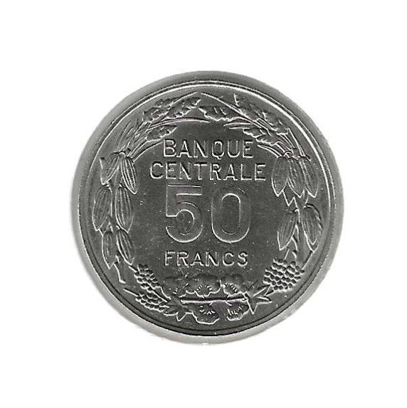 Cameroen, Republic, 50 Francs 1960., Postzegels en Munten, Munten | Afrika, Ophalen of Verzenden, Overige landen, Losse munt