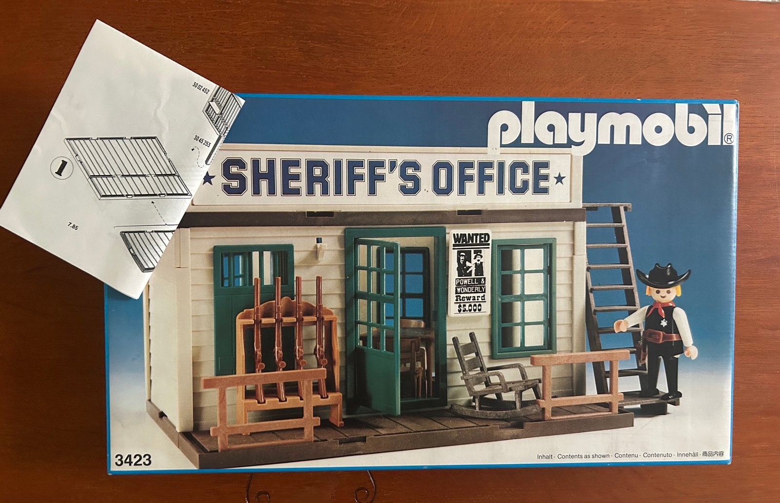 Playmobil Sheriff’s Office 3423 vintage 1984 compleet, Ophalen of Verzenden, Zo goed als nieuw