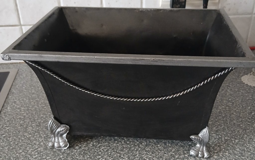 Metalen bloembak, Tuin en Terras, Ophalen of Verzenden, Zo goed als nieuw, Metaal, Binnen